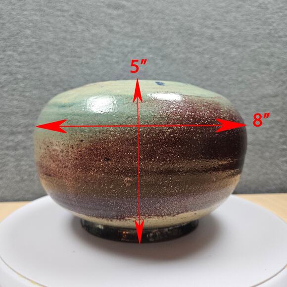 Hand-made Studio Art Pit Fired Pottery Signed with Lyrical description on bottom - Picture 7 of 7